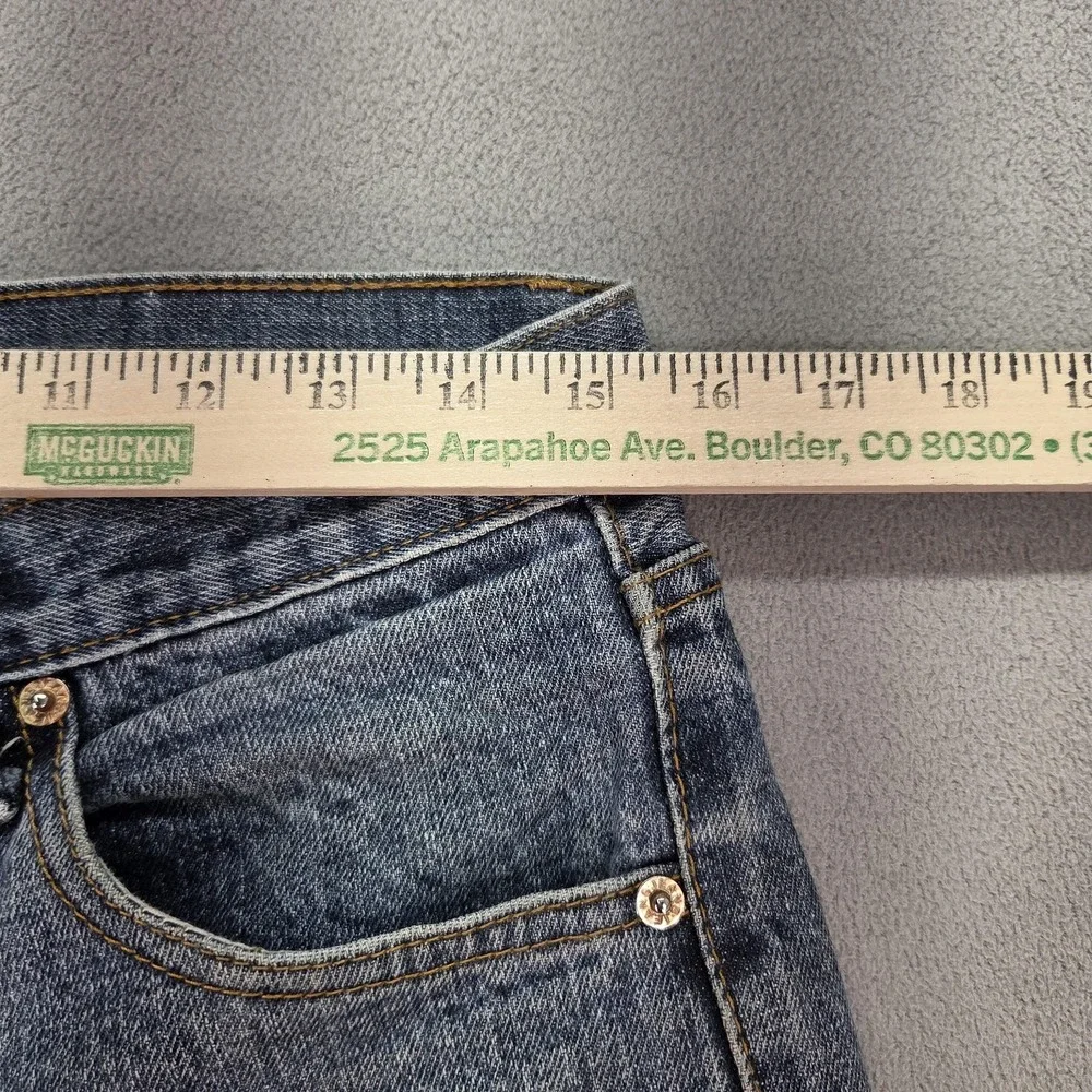 Levis 5Jeans Mens 31x31 Blue Selvedge Button Fly Straight Denim Faded Distressed
